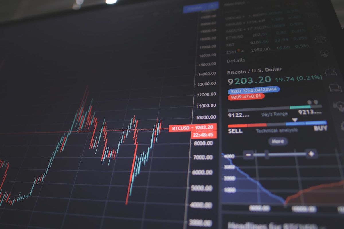 Crypto exchange comparison chart and trading platform interface