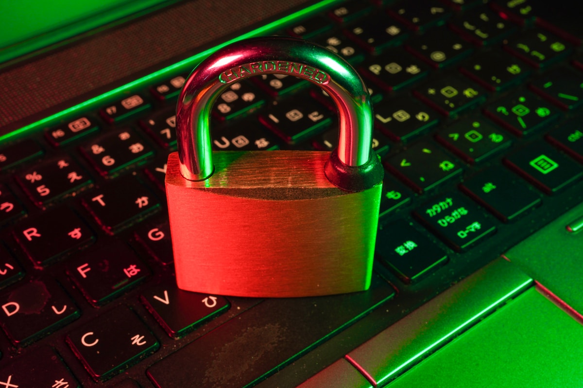 Crypto wallet security guide with digital lock and shield concept