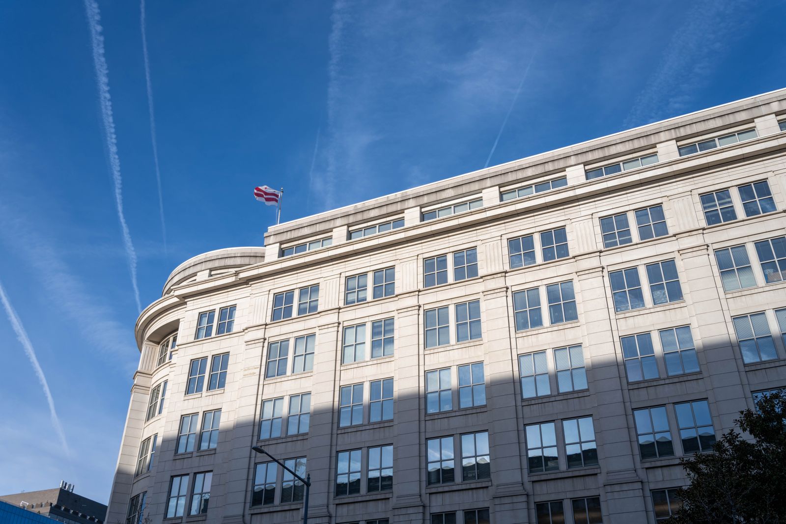 An office building in Washington, D.C. under a clear sky, illustrating a story about the US Securities and Exchange Commission's quorum rule.